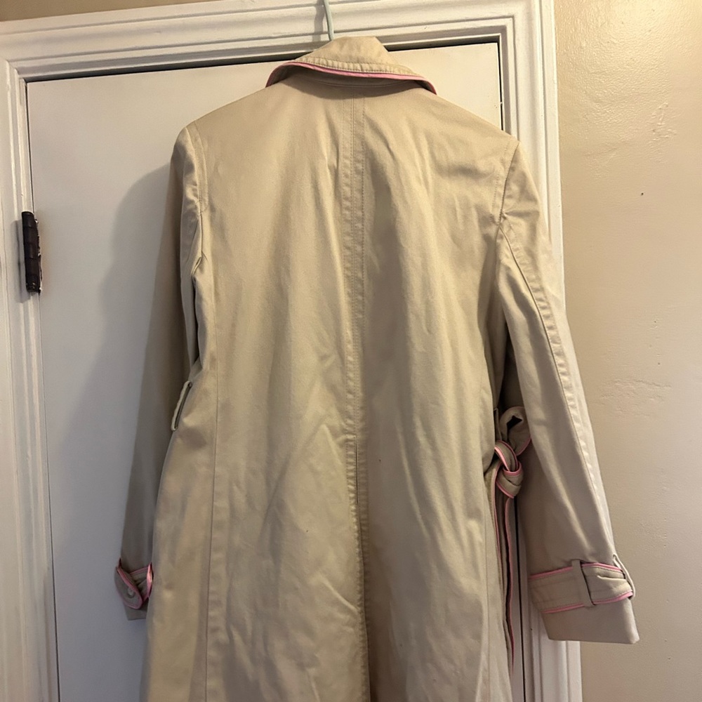 Coach pea coat beige and pink